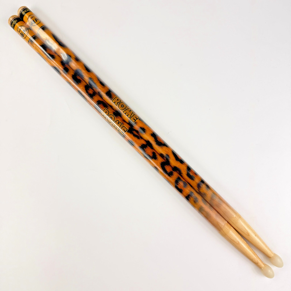 Hard Rock Cafe Rome Authentic Drum Sticks - Cheetah Print Edition